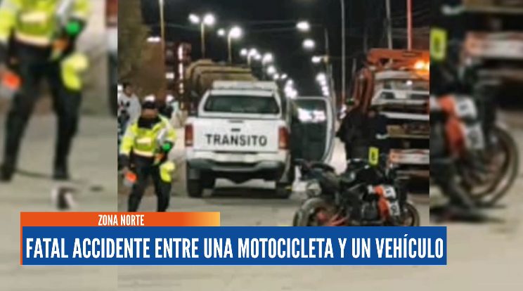 FATAL ACCIDENTE ENTRE UNA MOTOCICLETA Y UN VEHÍCULO Red Uno Sur