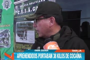 Dos personas fueron capturadas con 38 KG de cocaína