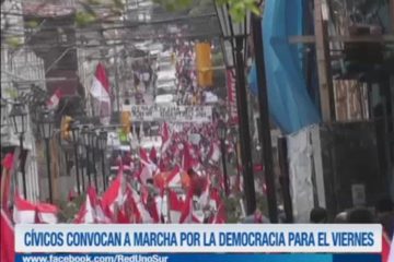 CÍVICOS CONVOCAN A MARCHA EN FAVOR DE LA DEMOCRACIA