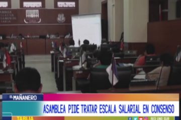 ASAMBLEA PIDE TRATAR ESCALA SALARIAL EN CONSENSO