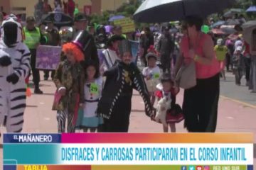 DISFRACES Y CARROSAS PARTICIPARON EN EL CORSO INFANTIL