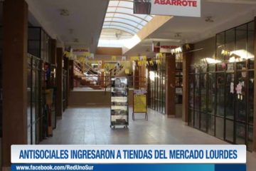 ANTISOCIALES INGRESARON A TIENDAS DEL MERCADO LOURDES