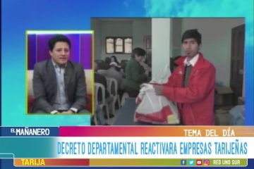 TEMA DEL DÍA: DECRETO DEPARTAMENTAL REACTIVA EMPRESAS TARIJEÑAS