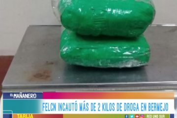 LA FELCN INCAUTÓ MÁS DE 2 KILOS DE DROGA EN BERMEJO