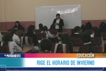 RIGE HORARIO DE INVIERNO EN EL DEPARTAMENTO DE CHUQUISACA