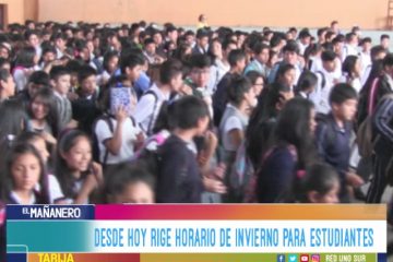 RIGE HORARIO DE INVIERNO PARA ESTUDIANTES