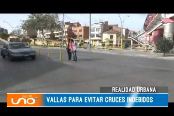 REALIDAD URBANA: VALLAS PARA EVITAR CRUCES INDEBIDOS