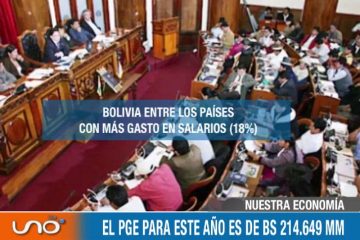 NUESTRA ECONOMÍA: GASTO EN SALARIOS LLEGA AL 18% DEL PGE