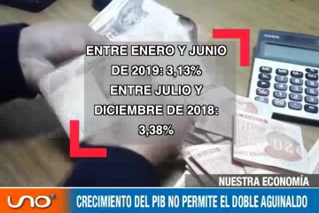 EL CRECIMIENTO DEL PIB NO ES SUFICIENTE PARA EL PAGO DEL SEGUNDO AGUINALDO