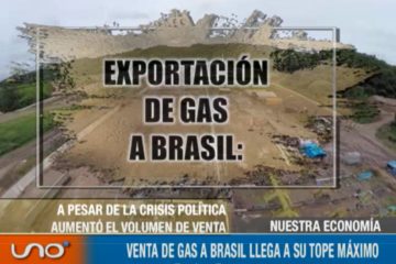 VENTA DE GAS A BRASIL LLEGA A SU TOPE MÁXIMO