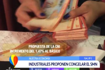 NUESTRA ECONOMÍA: INDUSTRIALES PROPONEN CONGELAR EL SALARIO MÍNIMO NACIONAL