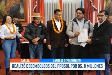 REALIZÓ DESEMBOLSOS DEL PROSOL POR BS. 8 MILLONES