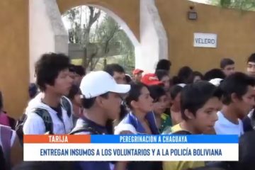 ENTREGAN INSUMOS A LOS VOLUNTARIOS Y A LA POLICÍA BOLIVIANA