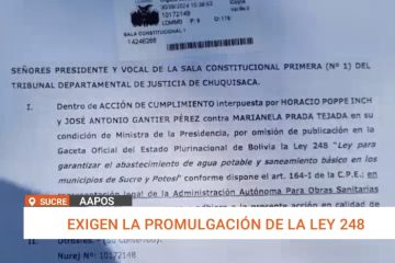 EXIGEN LA PROMULGACIÓN DE LA LEY 248