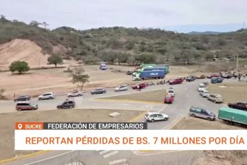 REPORTAN PÉRDIDAS DE BS. 7 MILLONES POR DÍA