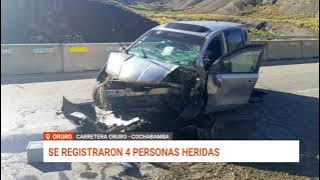 ACCIDENTE EN LA DOBLE VÍA COCHABAMBA-ORURO DEJA UN FALLECIDO Y CUATRO HERIDOS