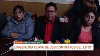 CONCEJO MUNICIPAL DE POTOSÍ EXIGE REVISIÓN DE CONTRATOS DEL LITIO Y MAYOR TRANSPARENCIA